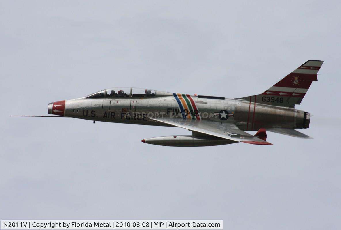 N2011V, 1958 North American F-100F Super Sabre C/N 243-224, F-100F