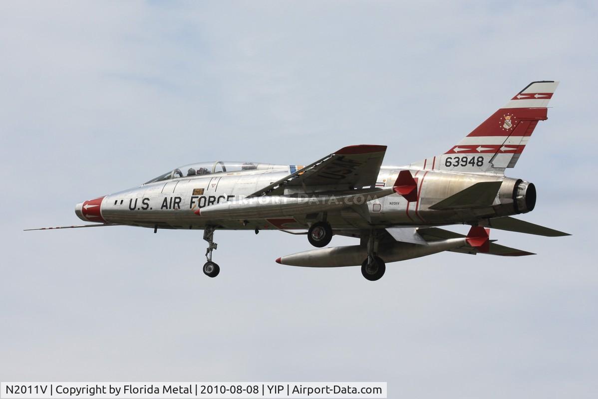 N2011V, 1958 North American F-100F Super Sabre C/N 243-224, F-100F