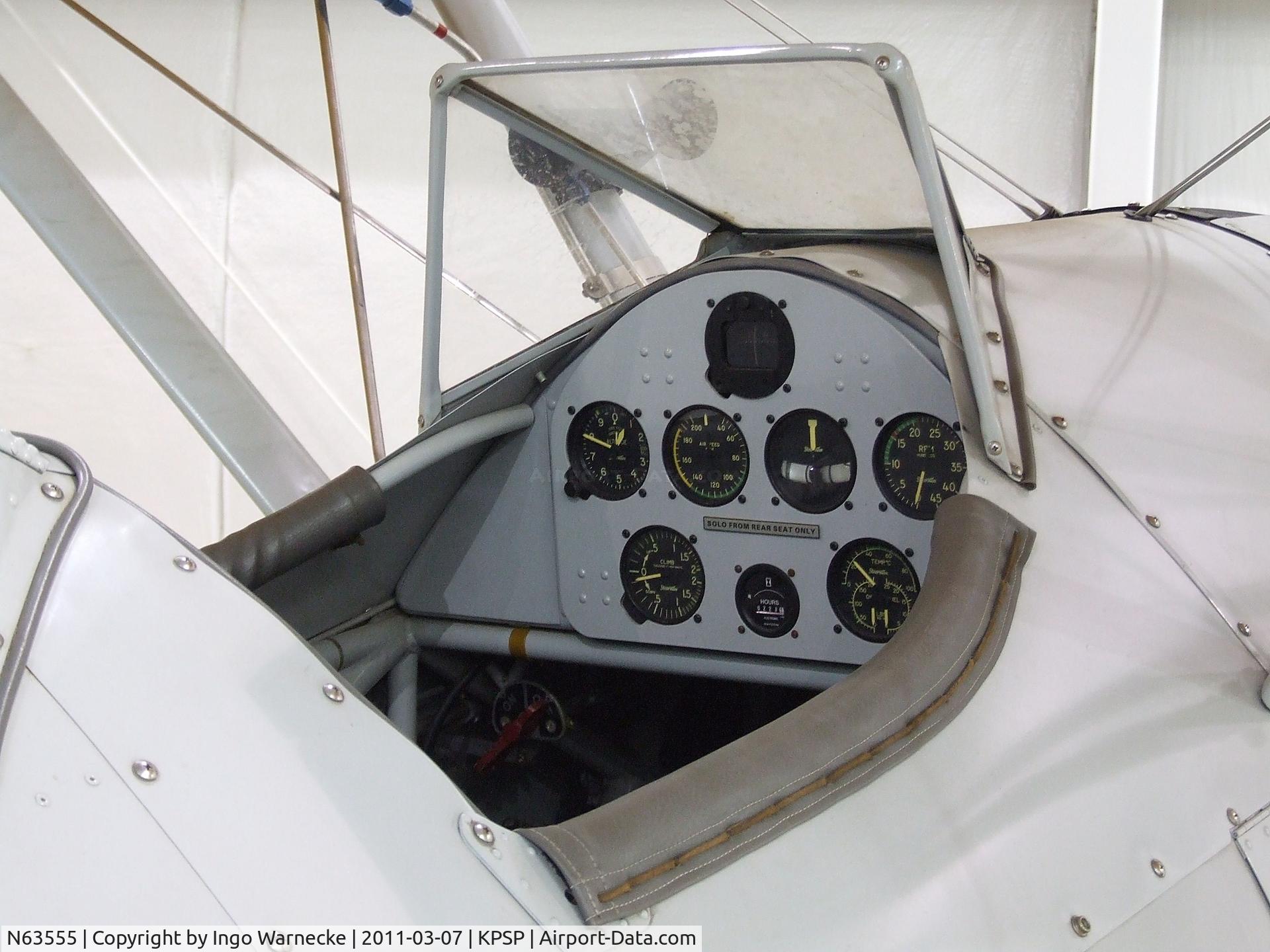 N63555, 1946 Boeing A75N1(PT17) C/N 75-8014, Boeing (Stearman) A75N1 (PT-17) at the Palm Springs Air Museum, Palm Springs CA  #c