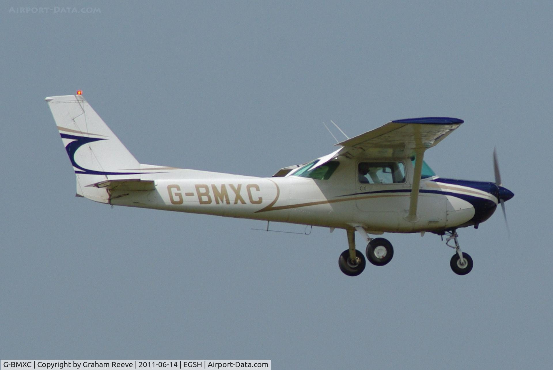 G-BMXC, 1977 Cessna 152 C/N 152-80416, About to land.