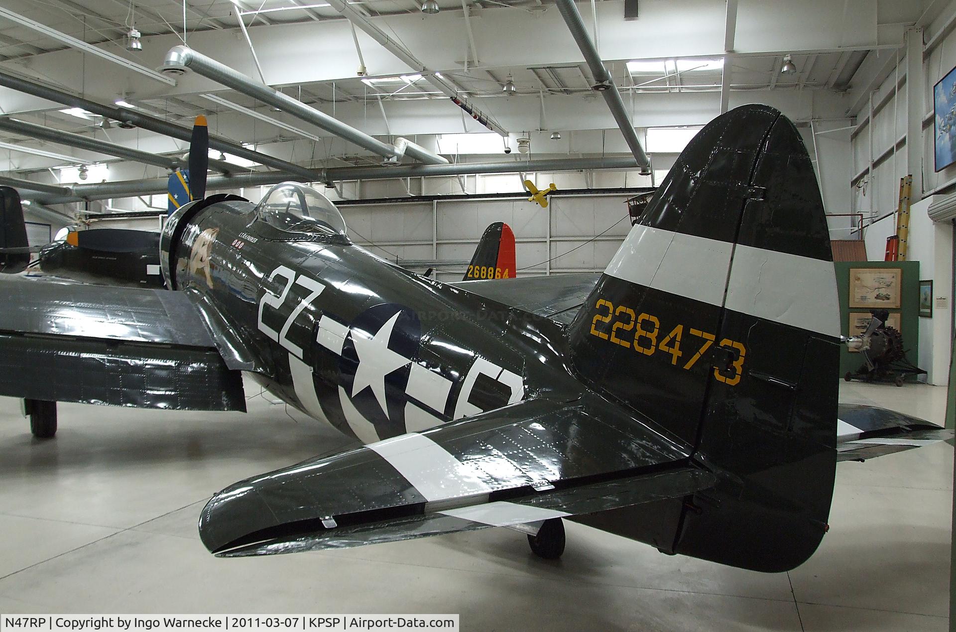 N47RP, 1945 Republic P-47D Thunderbolt C/N 399-55744, Republic P-47D Thunderbolt at the Palm Springs Air Museum, Palm Springs CA