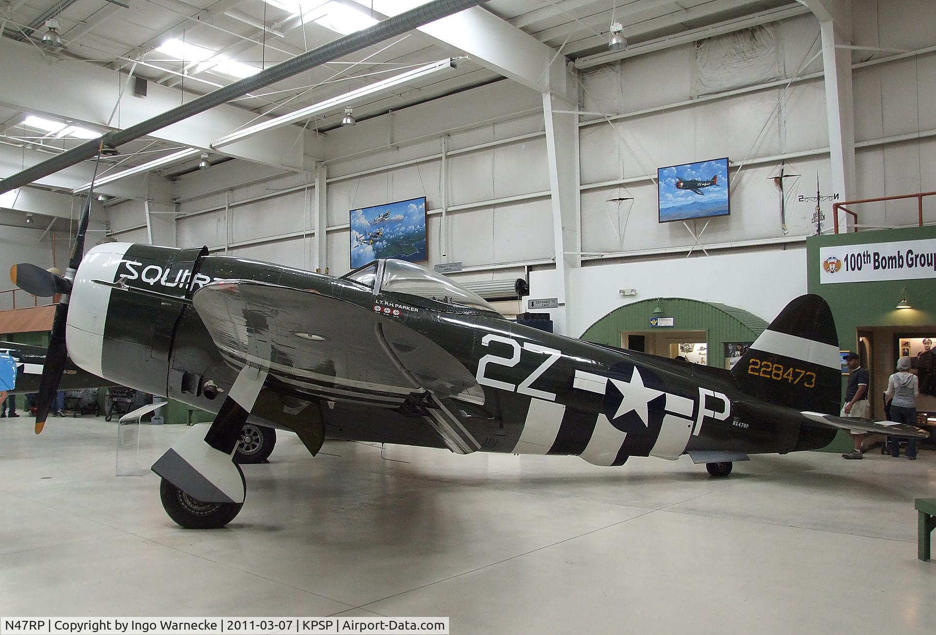 N47RP, 1945 Republic P-47D Thunderbolt C/N 399-55744, Republic P-47D Thunderbolt at the Palm Springs Air Museum, Palm Springs CA