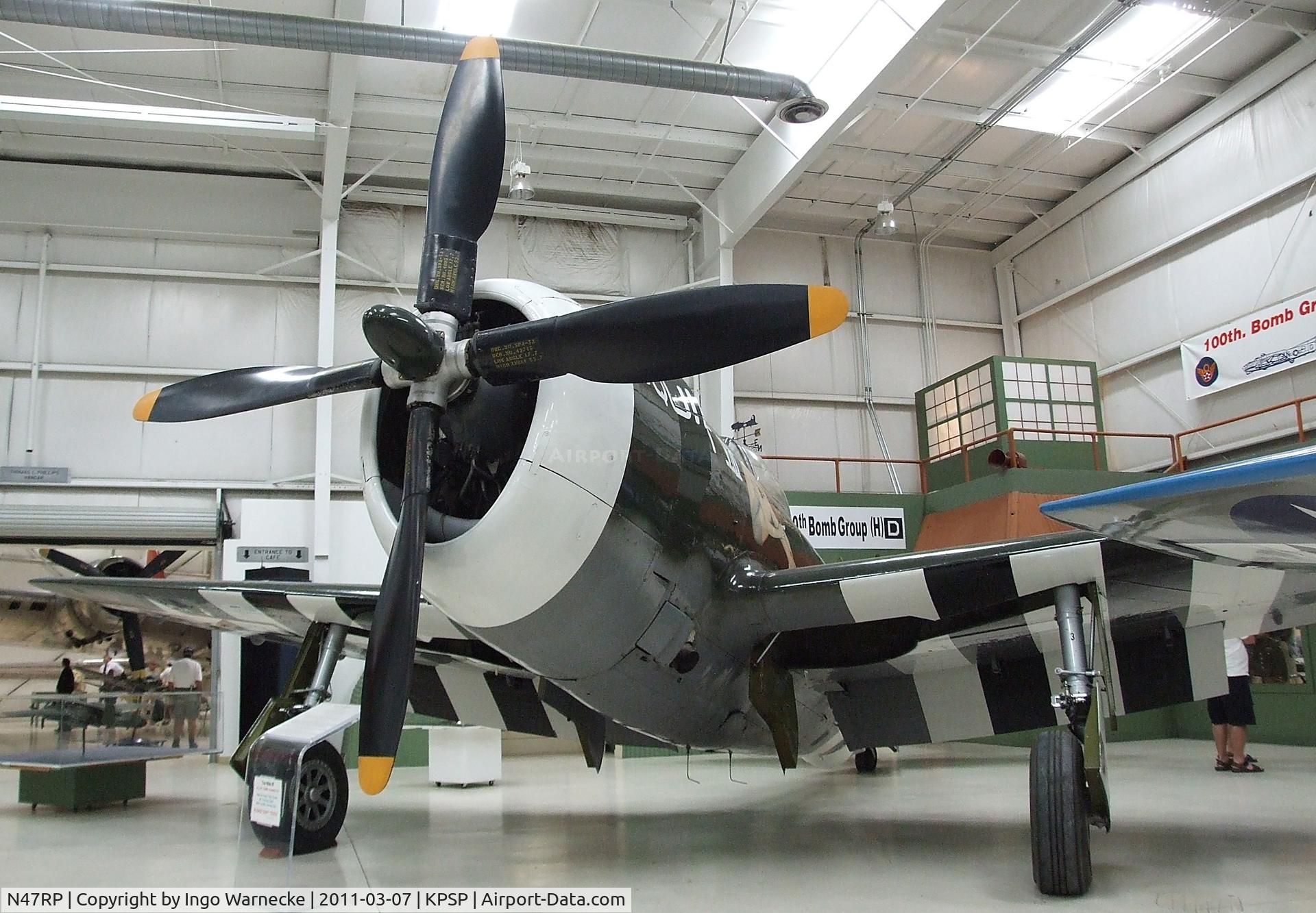 N47RP, 1945 Republic P-47D Thunderbolt C/N 399-55744, Republic P-47D Thunderbolt at the Palm Springs Air Museum, Palm Springs CA