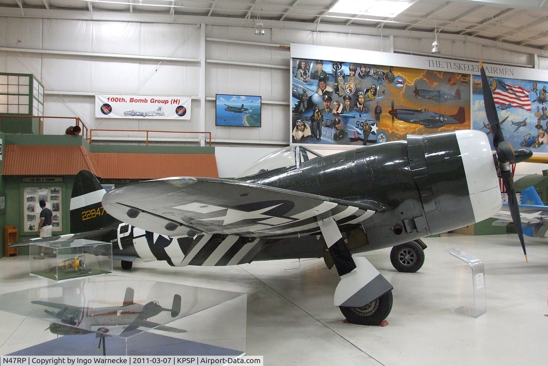 N47RP, 1945 Republic P-47D Thunderbolt C/N 399-55744, Republic P-47D Thunderbolt at the Palm Springs Air Museum, Palm Springs CA