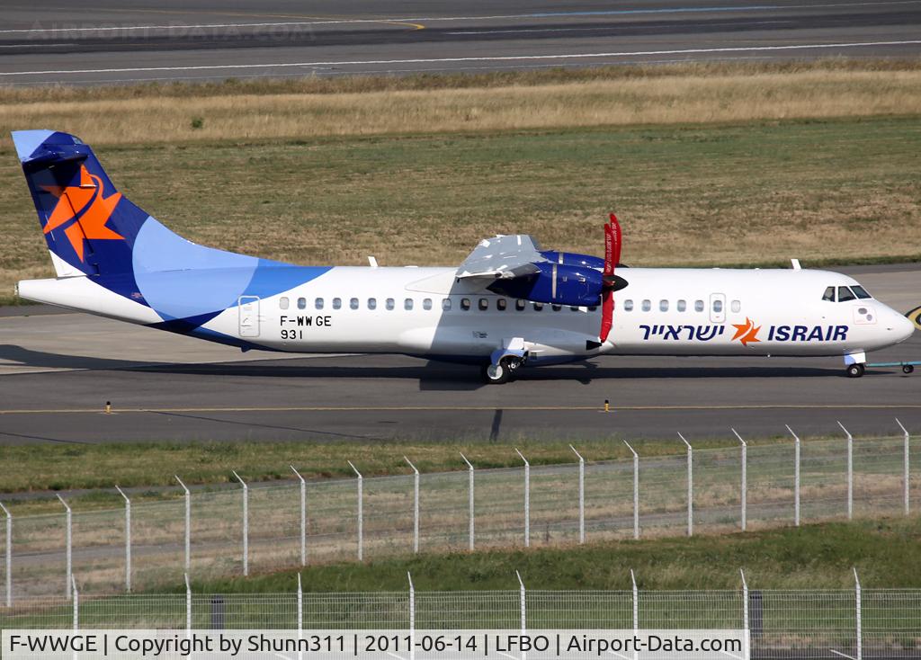 F-WWGE, 2011 ATR 72-212A C/N 931, C/n 931 - Normally for Syrian Arab Airlines but unveiled as Israir c/s... A big surprise !!!