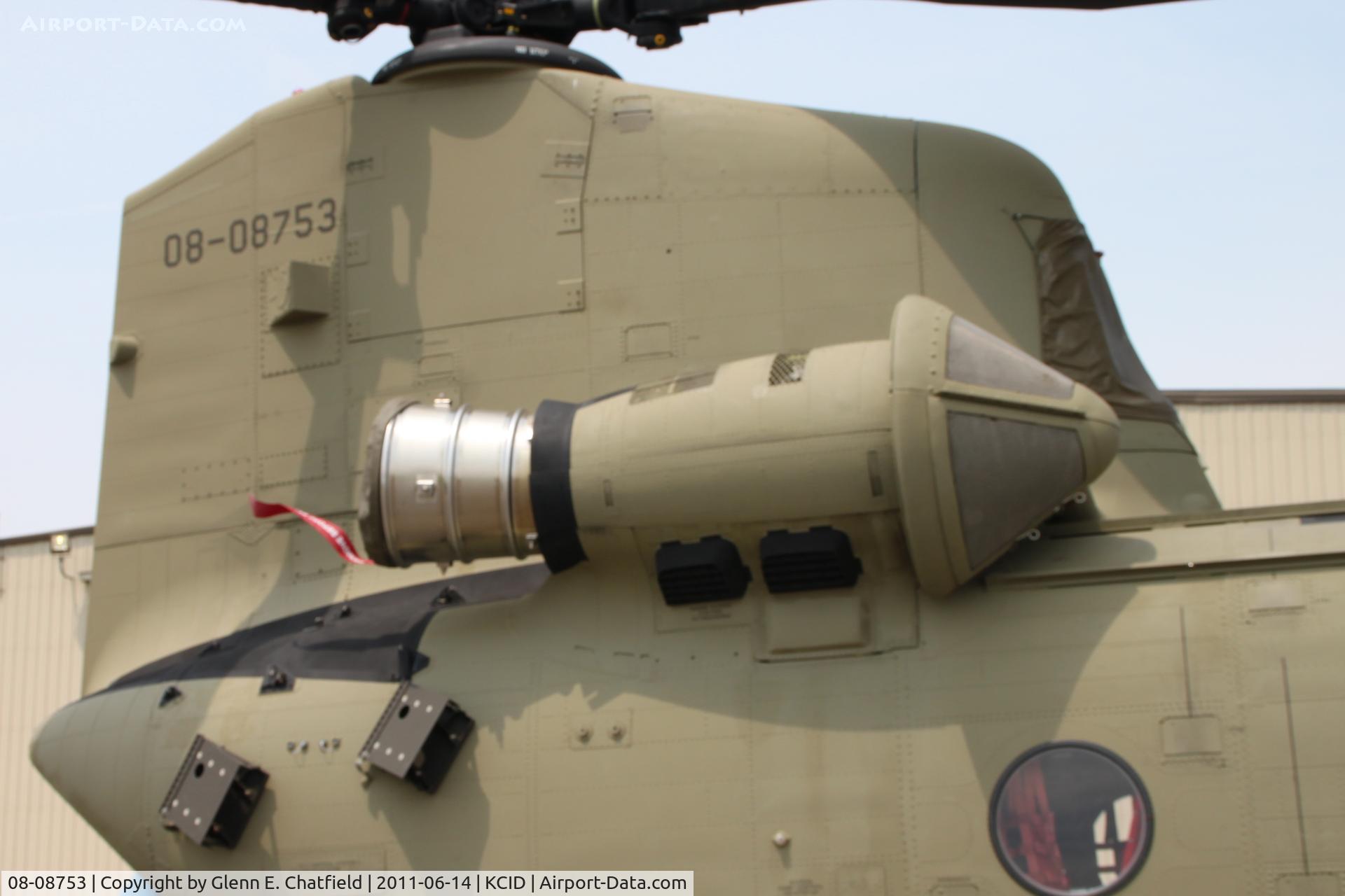 08-08753, 2011 Boeing CH-47F Chinook C/N M8753, Those black contraptions are flare dispensers