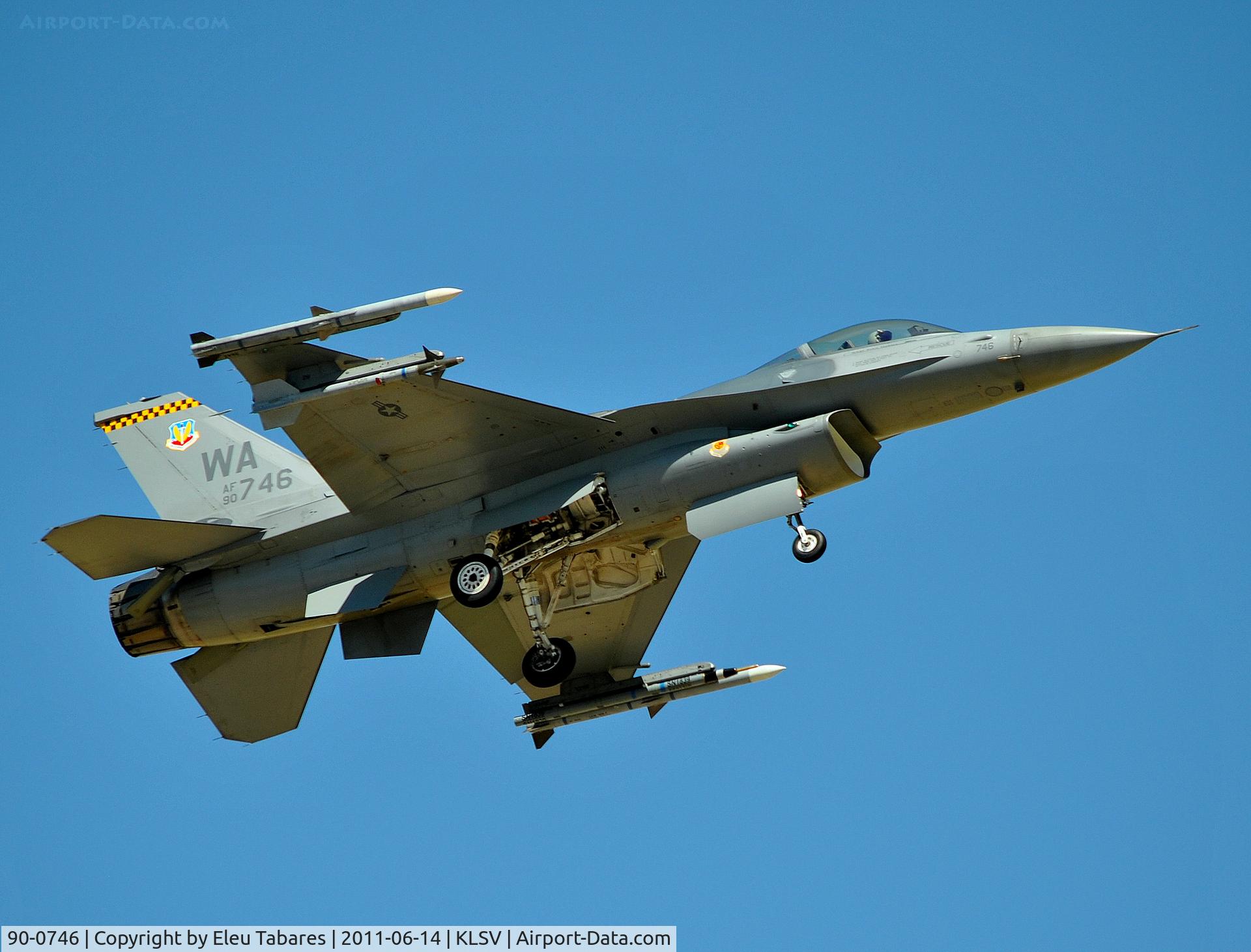 90-0746, General Dynamics F-16C Fighting Falcon C/N 1C-354, Taken during Green Flag Exercise at Nellis Air Force Base, Nevada.