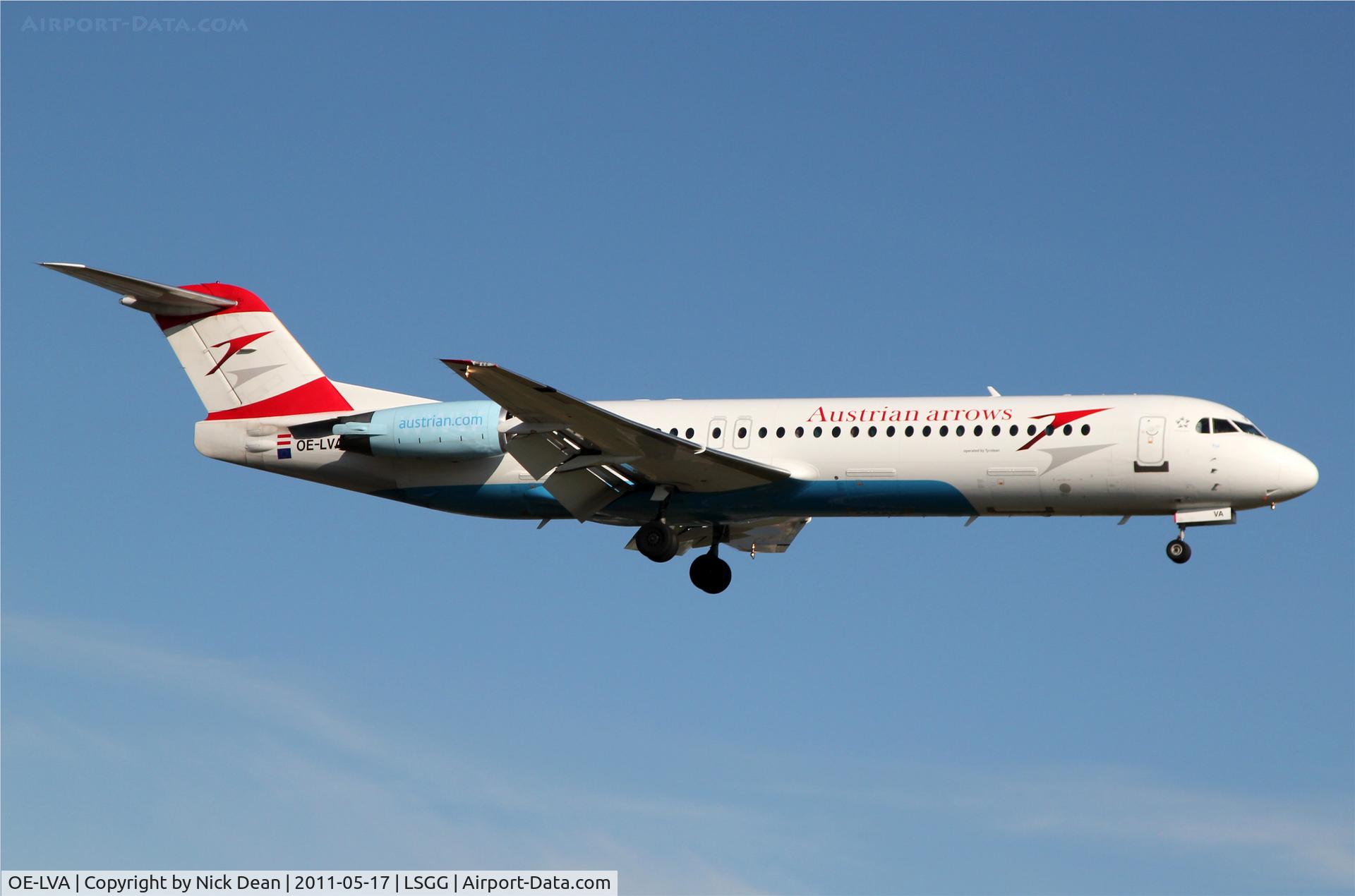 OE-LVA, 1994 Fokker 100 (F-28-0100) C/N 11490, LSGG/GVA