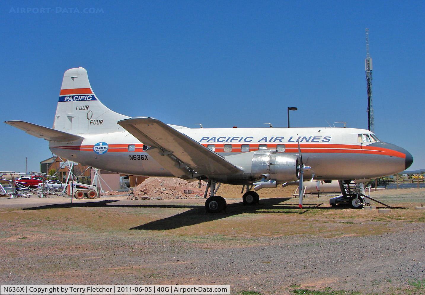 N636X, 1952 Martin 404 C/N 14135, 1952 Martin 404, c/n: 14135 a wonderful sight at Planes of Fame , Valle AZ - only the second of the type I have ever seen