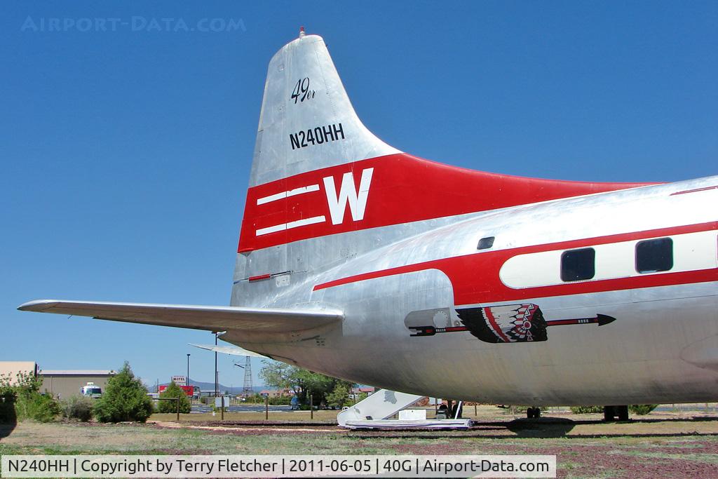 N240HH, 1948 Convair CV-240-1 C/N 47, Classic Airliner 1948 Convair 240-1, c/n: 47 presrved in Western Airlines colours at Planes of Fame , Valle AZ
