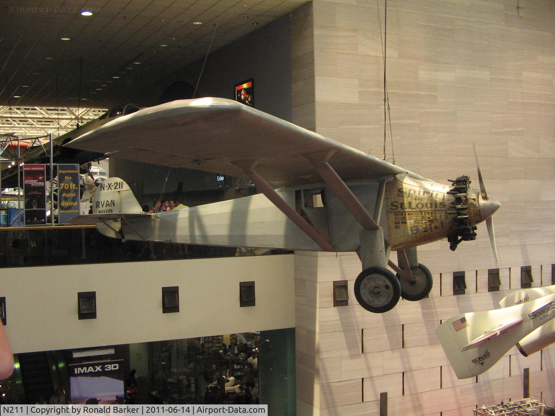 N211, 1927 Ryan NYP C/N 1, National Air and Space Museum