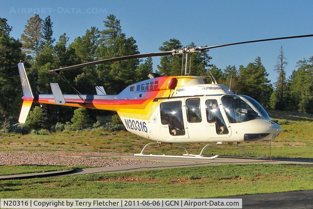 N20316, 1981 Bell 206L-1 LongRanger II C/N 45687, Papillion's 1981 Bell Helicopter Textron 206L-1, c/n: 45687 at Grand Canyon AZ