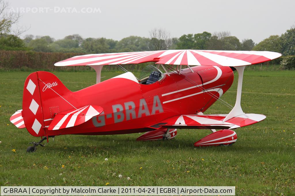 G-BRAA, 1965 Pitts S-1C Special C/N 101-GM, Pitts S-1C at Breighton Airfield, UK in April 2011.