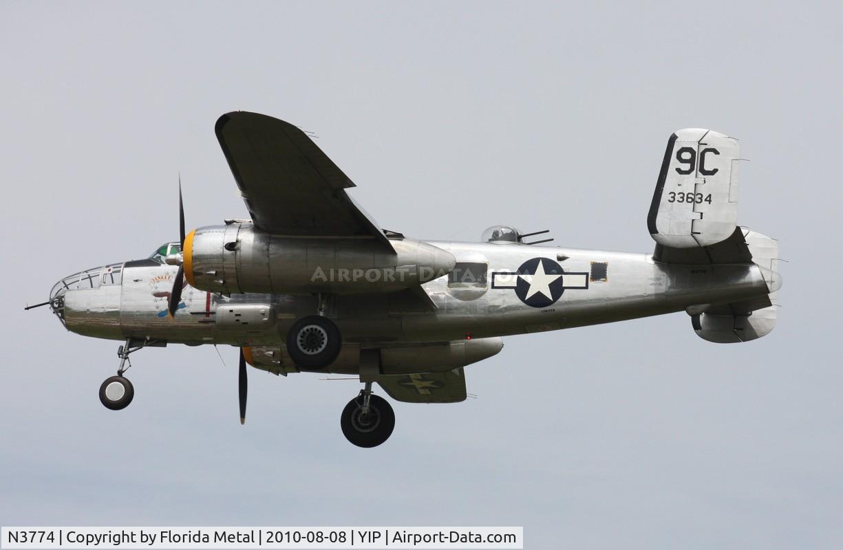 N3774, 1943 North American B-25D Mitchell C/N 100-23960, Yankee Warrior