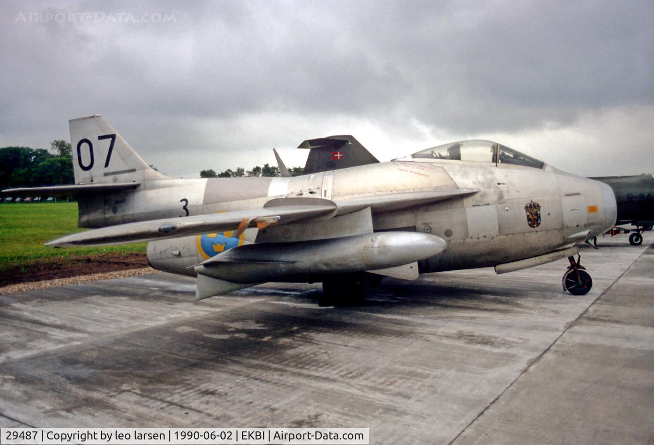 29487, Saab J-29F Tunnan C/N 29487, J-29F Tunnan a gift from Sweden back to 1969.s/n 07 F.3