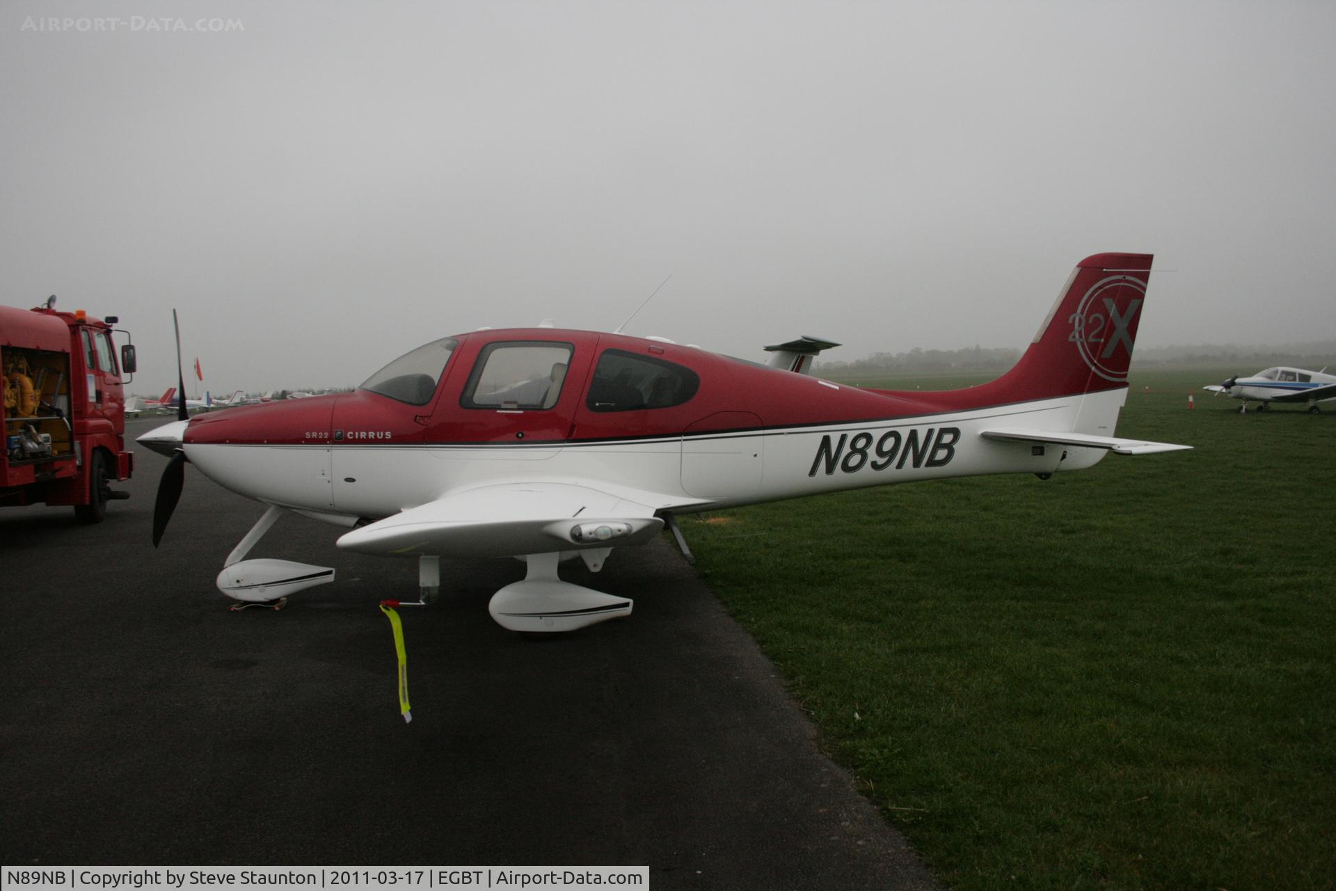 N89NB, Cirrus SR22X C/N 3680, Taken at Turweston Airfield March 2010