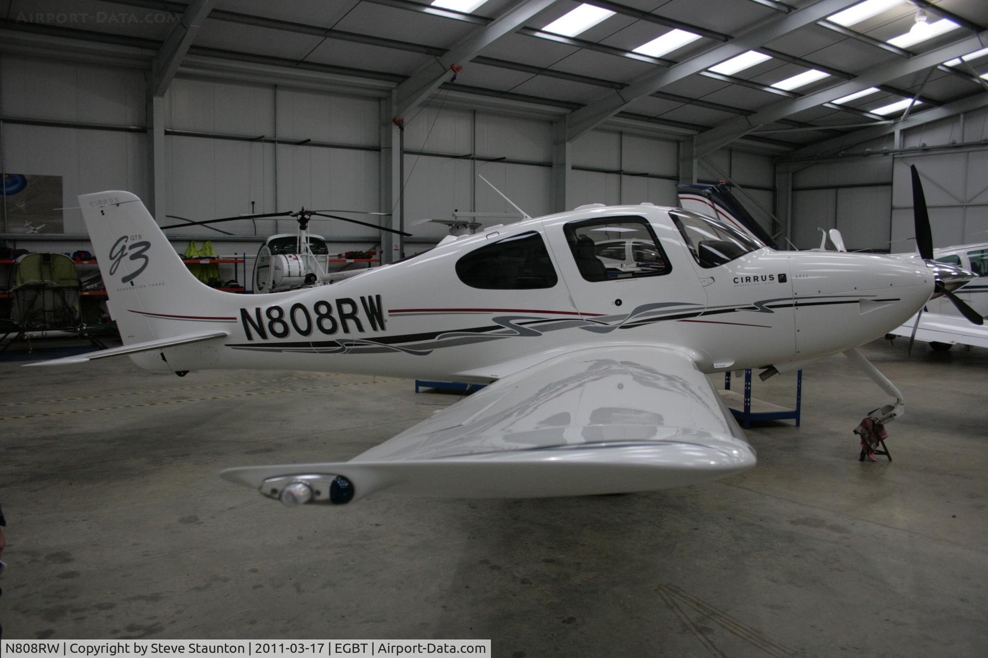 N808RW, 2008 Cirrus SR22 C/N 3039, Taken at Turweston Airfield March 2010