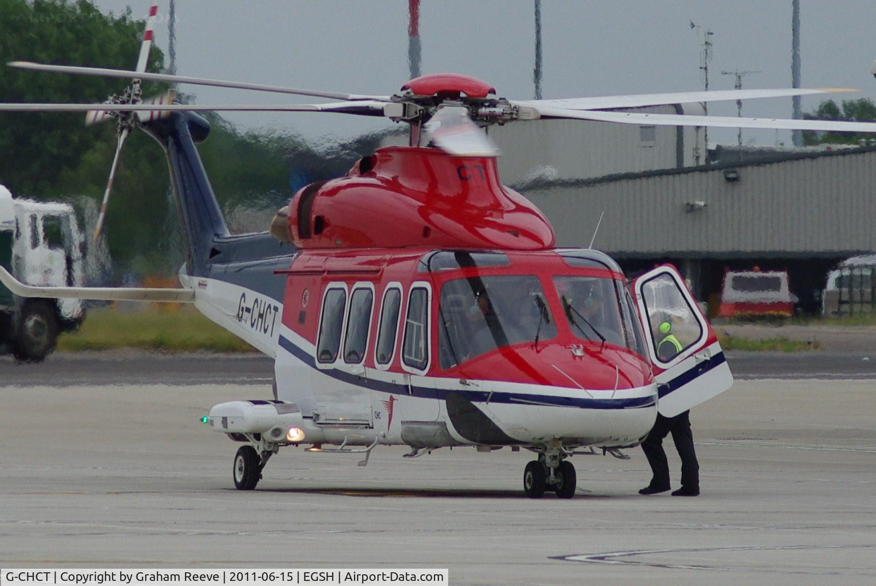 G-CHCT, 2006 Agusta AB-139 C/N 31042, Parked at Norwich.