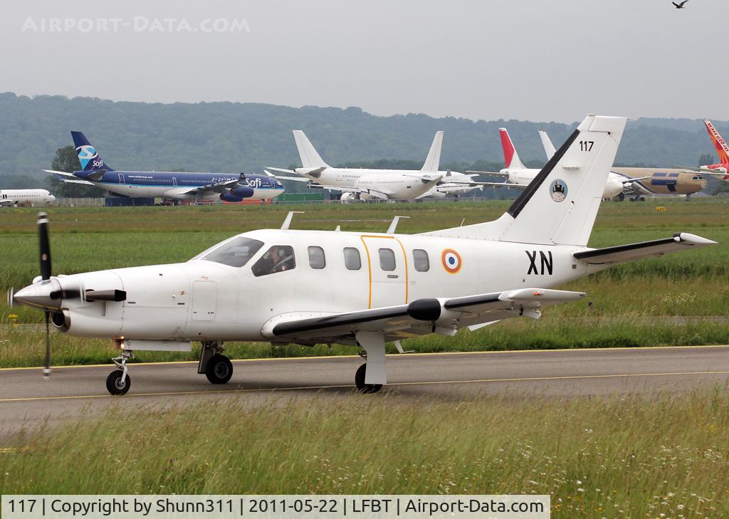 117, Socata TBM-700A C/N 117, Taxiing holding point rwy 02 for departure...