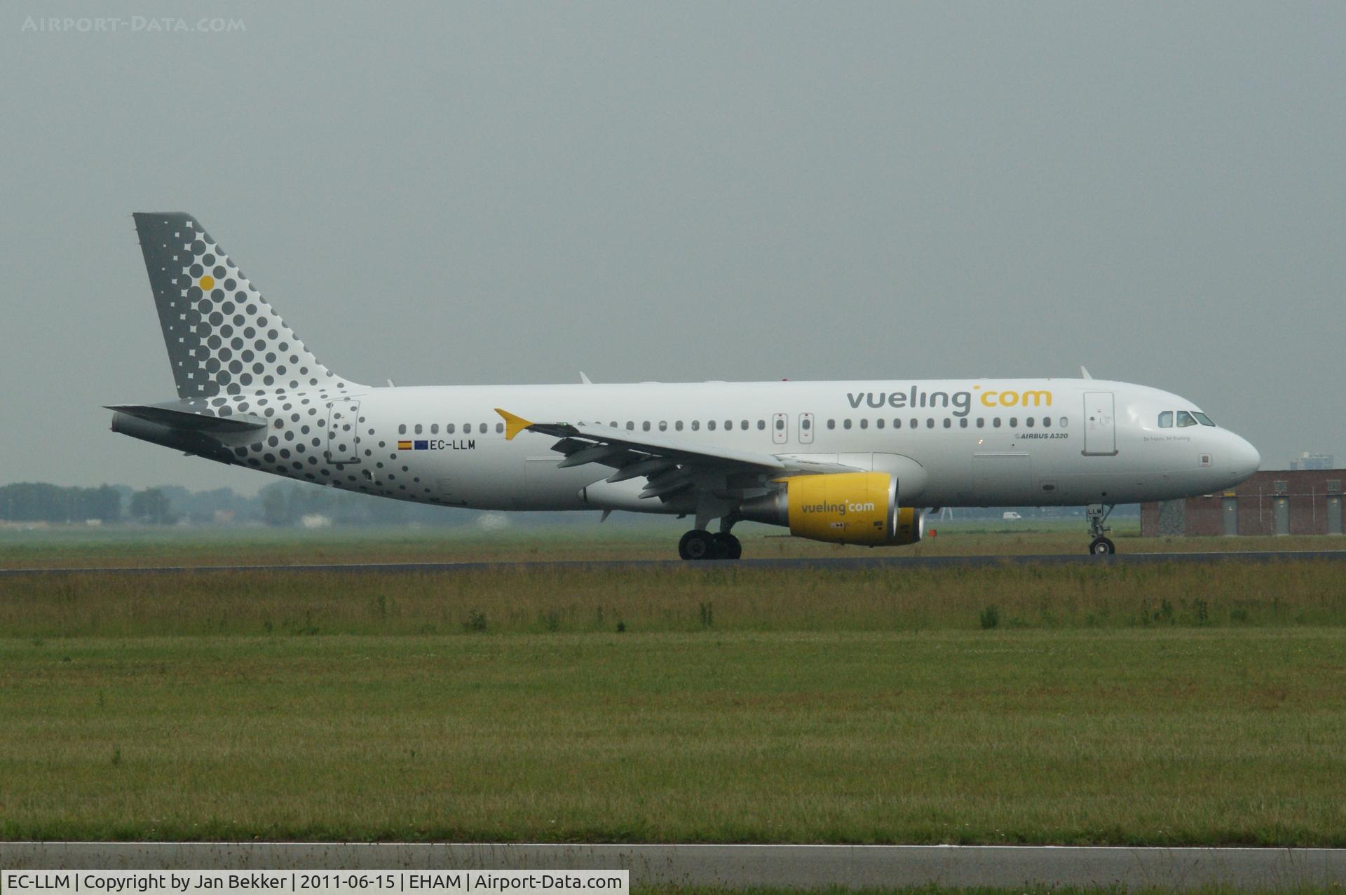 EC-LLM, 2011 Airbus A320-214 C/N 4681, Polderbaan Schiphol; just after landing