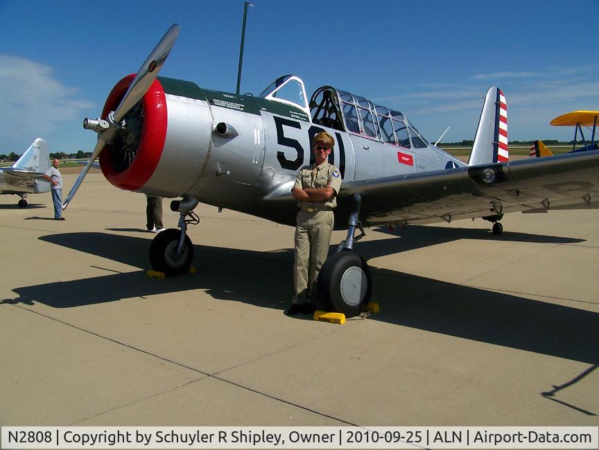 N2808, 1942 Vultee BT-13A Valiant C/N 6488, Taken at the annual St. Louis Regional Wings & Wheels event, where N2808 took home the trophy for Best Antique.