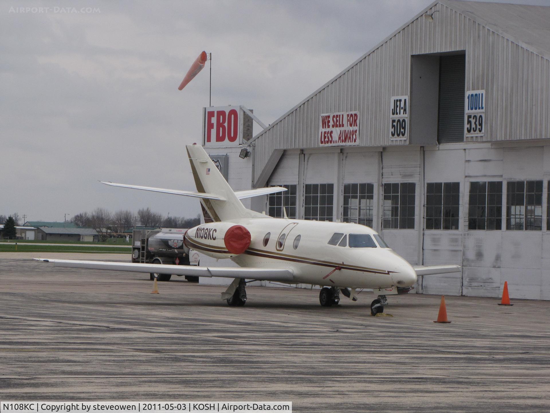 N108KC, 1974 Dassault Falcon 10 C/N 8, Basler FBO Ramp @ KOSH