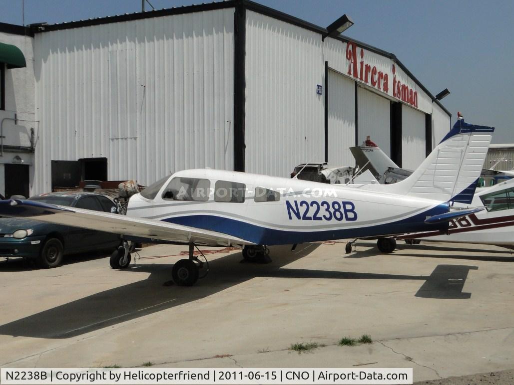 N2238B, 1978 Piper PA-28-181 C/N 28-7990131, Parked and having work done