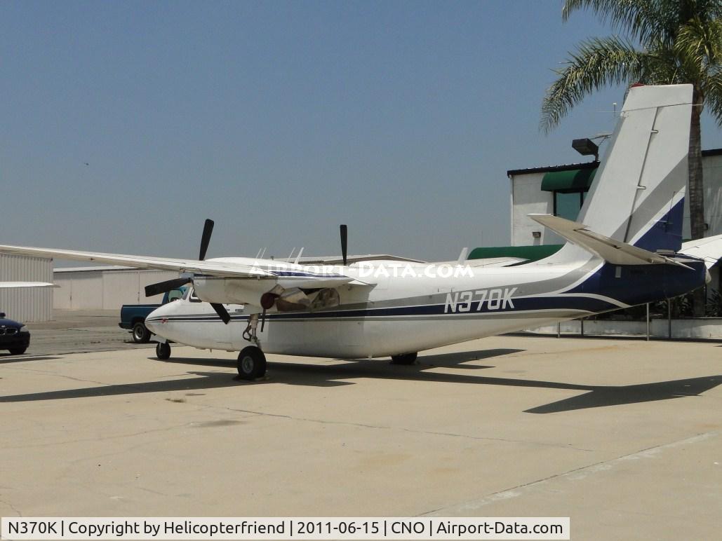 N370K, 1966 Aero Commander 680V Turbo Commander C/N 1570-25, Parked on the eastside