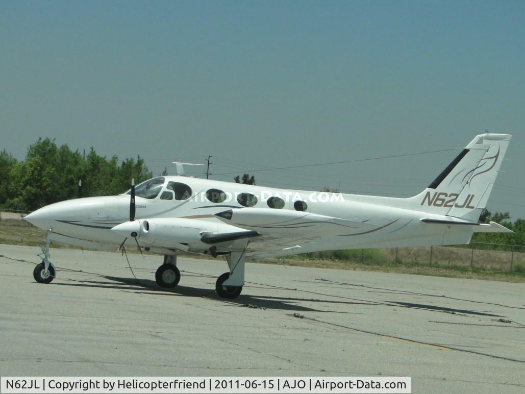 N62JL, 1972 Cessna 340 C/N 340-0072, Tied down and parked in the westside parking area