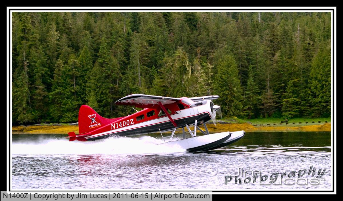 N1400Z, 1959 De Havilland Canada DHC-2 Beaver Mk.I C/N 1400, Taking off from Yes Bay Lodge in SE Alaska