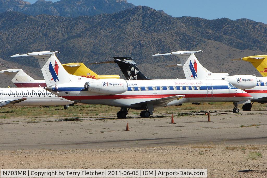 N703MR, 1999 Embraer ERJ-135LR (EMB-135LR) C/N 145173, 1999 Embraer EMB-135LR, c/n: 145173 stored at Kingman