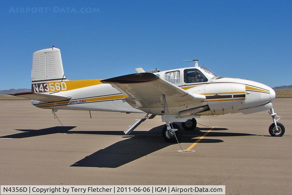 N4356D, 1956 Beech D50 Twin Bonanza C/N DH-119, 1956 Beech D-50, c/n: DH-119 at Kingman