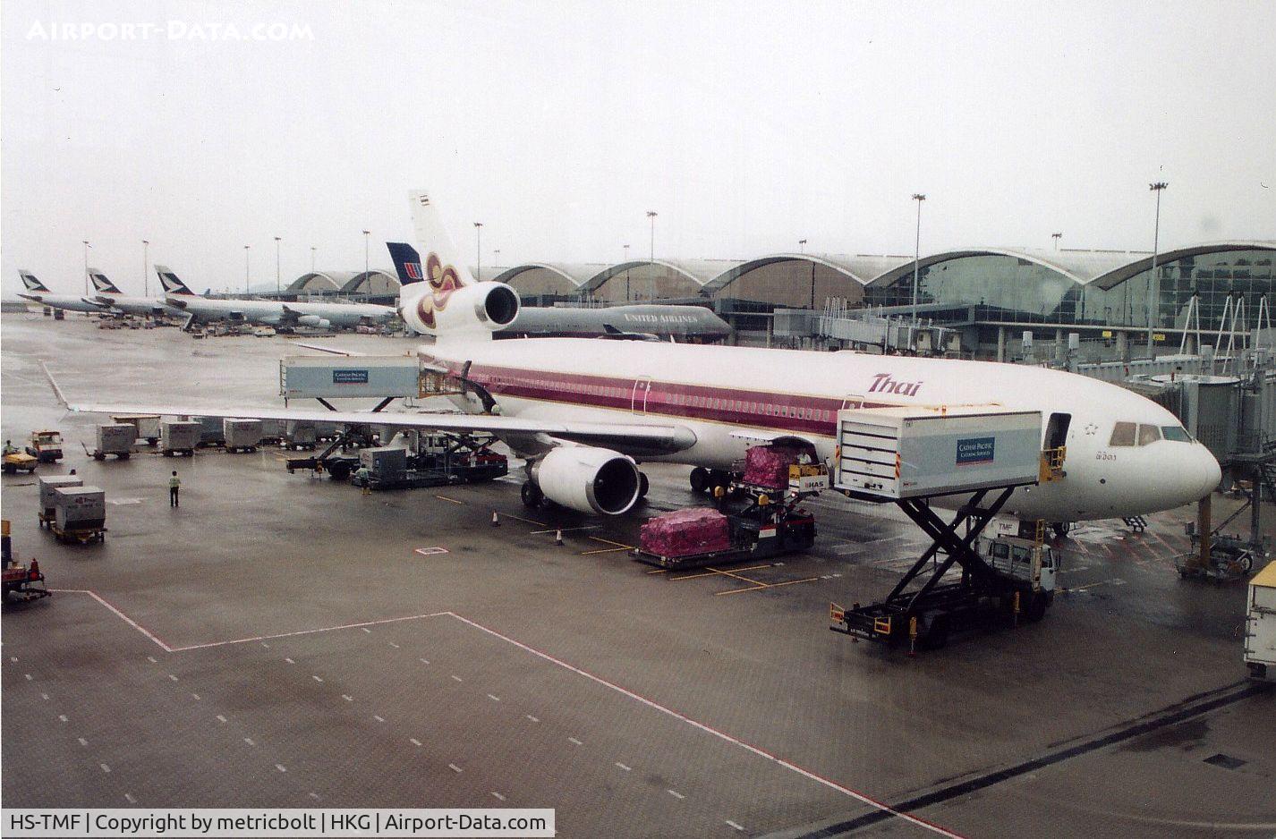 HS-TMF, 1992 McDonnell Douglas MD-11F C/N 48418, Thai MD-11 at HKG,Aug.2005