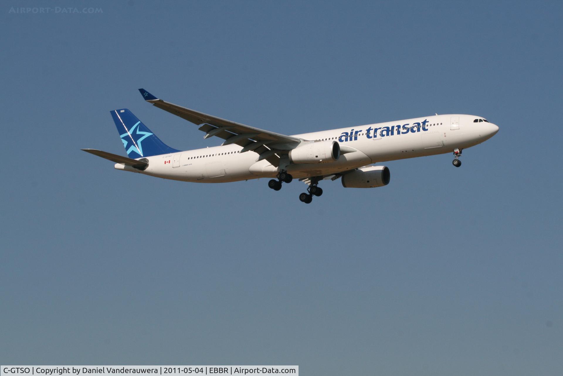 C-GTSO, Airbus A330-342 C/N 132, Arrival of flight TS152 to RWY 02