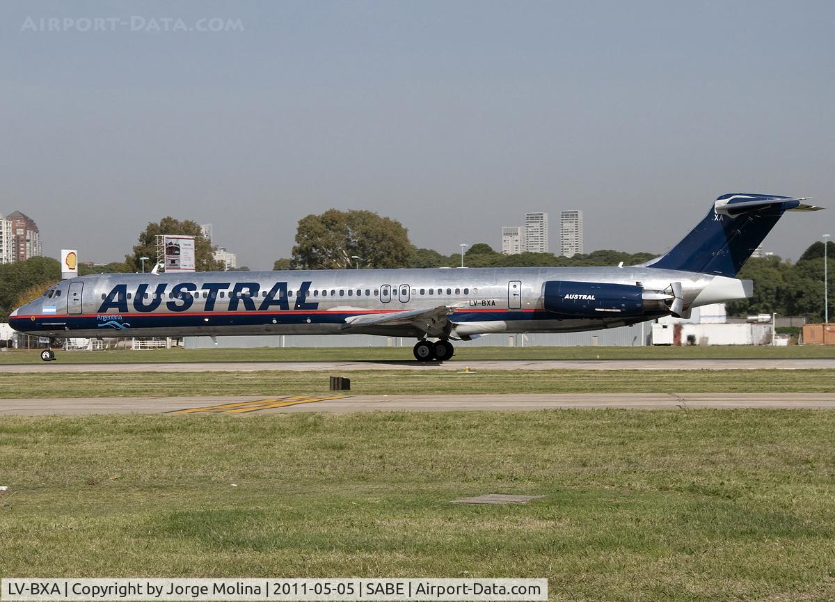 LV-BXA, 1990 McDonnell Douglas MD-88 C/N 49928, Landing on RWY 13.