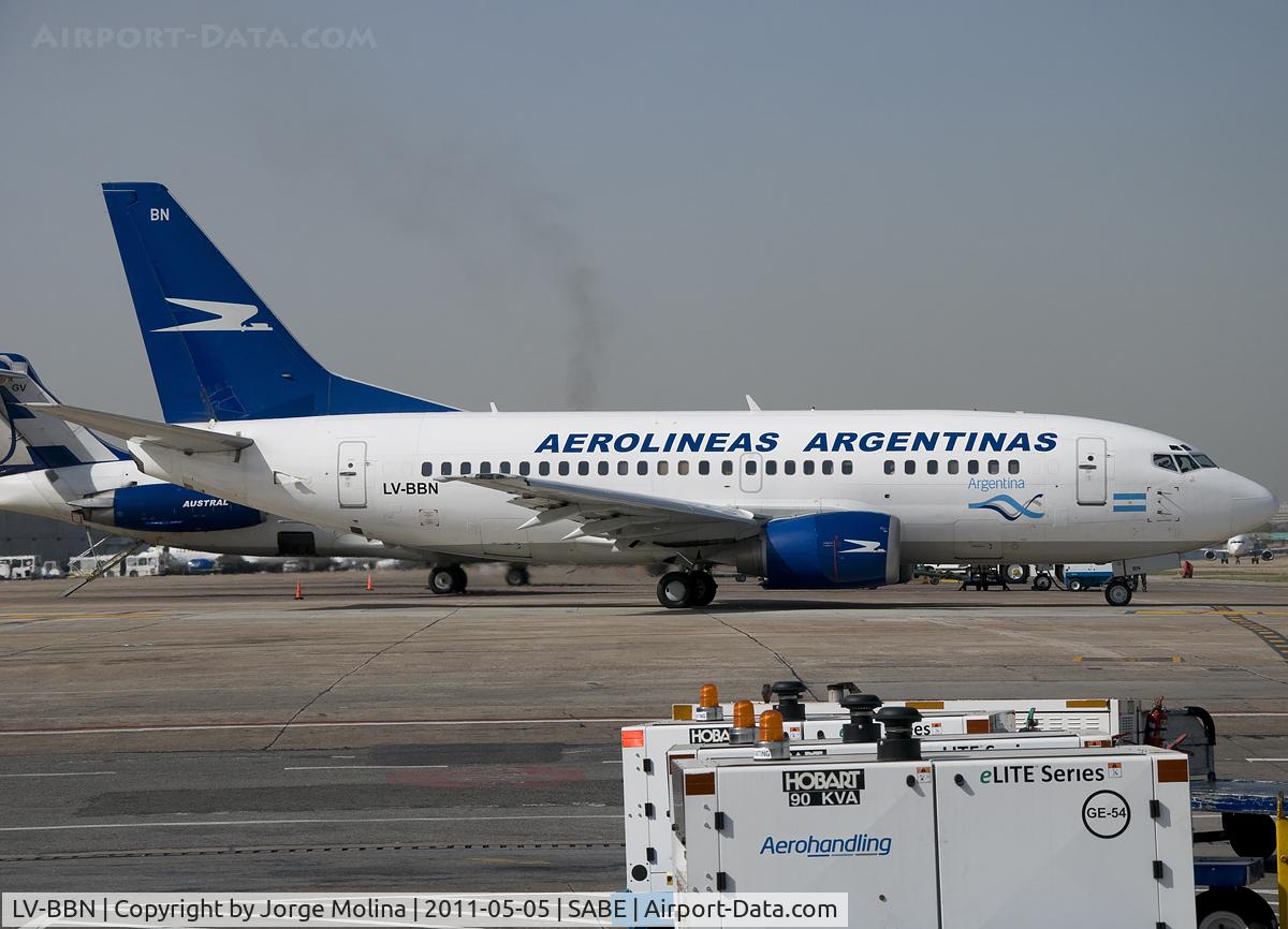 LV-BBN, 1993 Boeing 737-5H6 C/N 26454, Engine start...