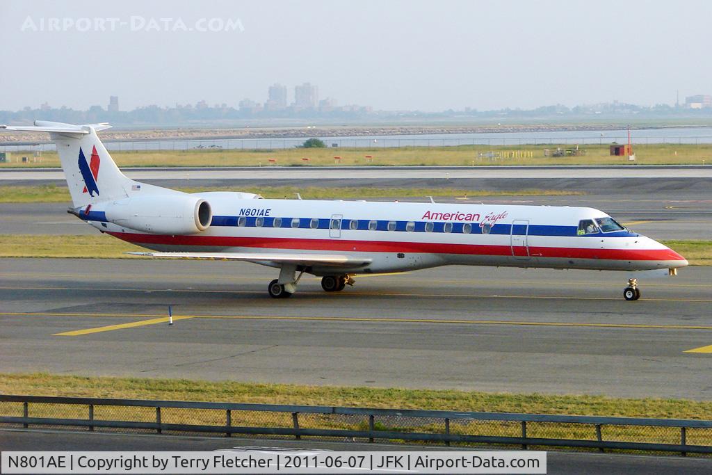 N801AE, 2001 Embraer ERJ-140LR (EMB-135KL) C/N 145469, 2001 Embraer EMB-135KL, c/n: 145469 taxying for departure from New York JFK