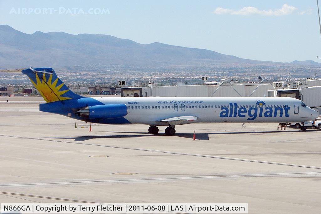 N866GA, 1989 McDonnell Douglas MD-83 (DC-9-83) C/N 49910, 1989 Mcdonnell Douglas DC-9-83(MD-83), c/n: 49910 of Allegiant Air at Las Vegas