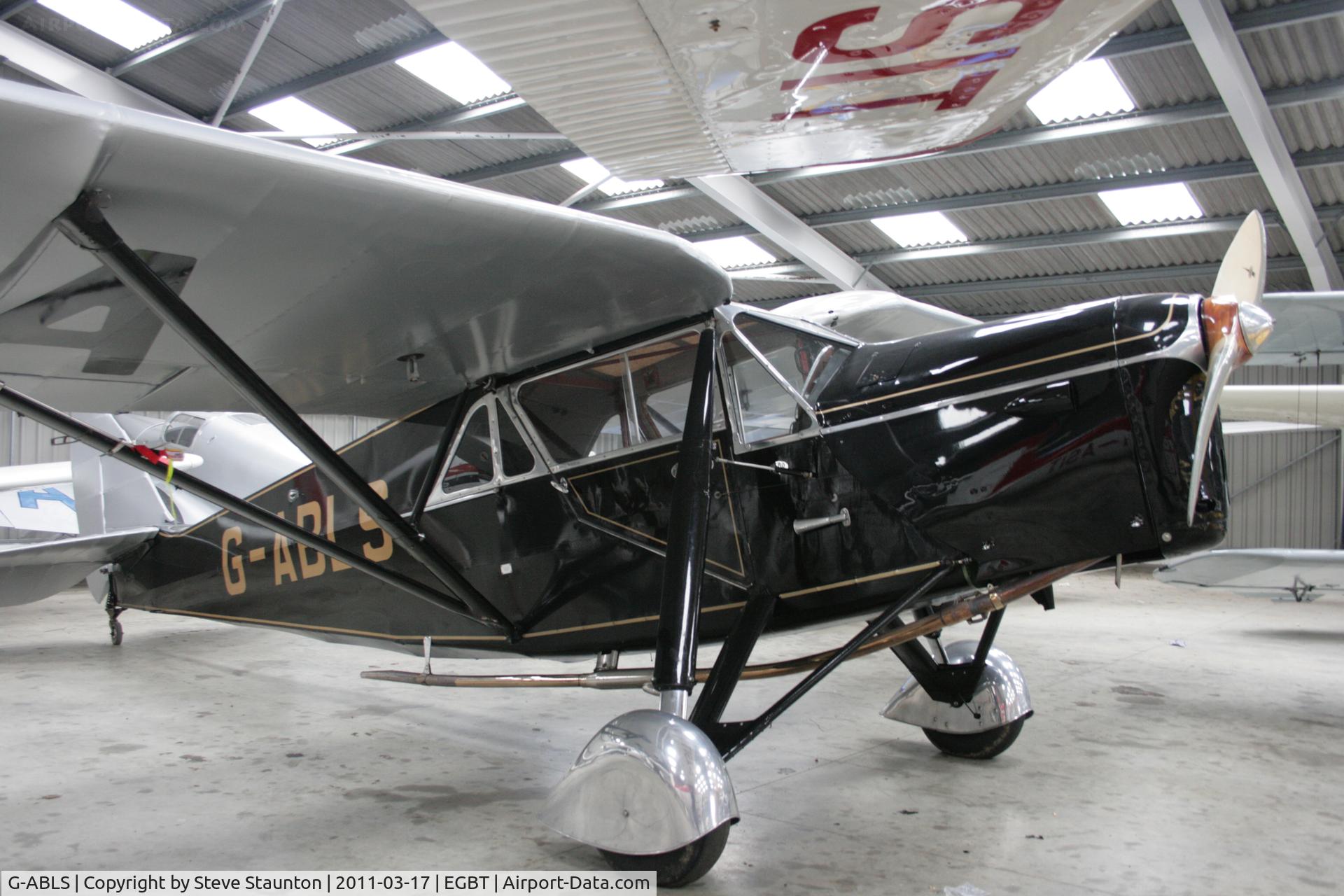 G-ABLS, 1931 De Havilland DH.80A Puss Moth C/N 2164, Taken at Turweston Airfield March 2010