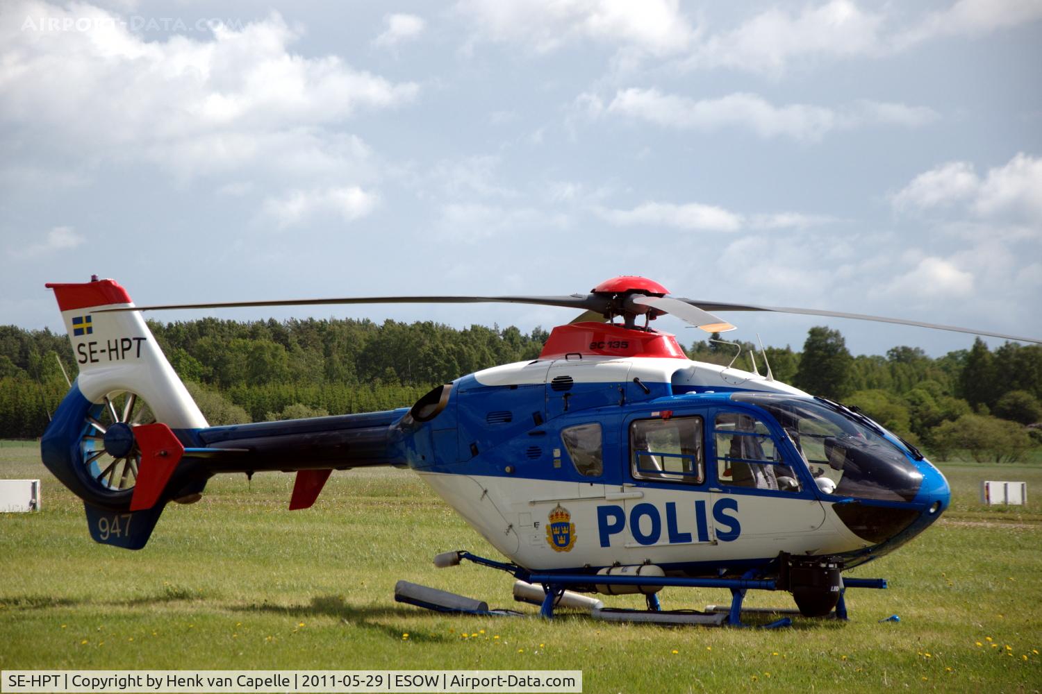 SE-HPT, 2001 Eurocopter EC-135P-2+ C/N 0207, Eurocopter EC135 helicopter of the Swedish police at Västerås Hässlö airport.