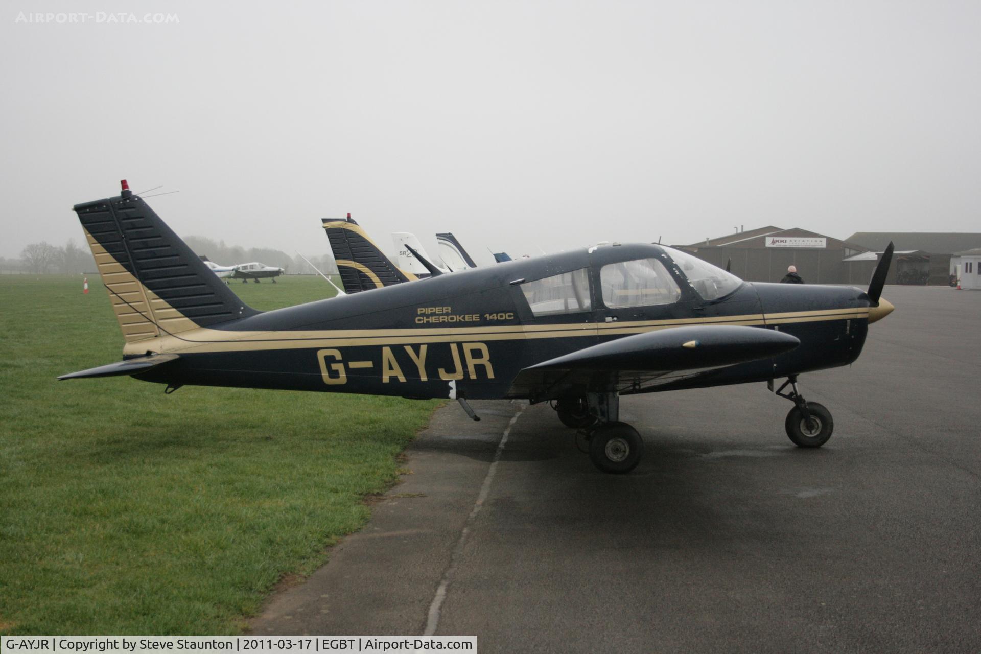 G-AYJR, 1970 Piper PA-28-140 Cherokee C/N 28-26694, Taken at Turweston Airfield March 2010