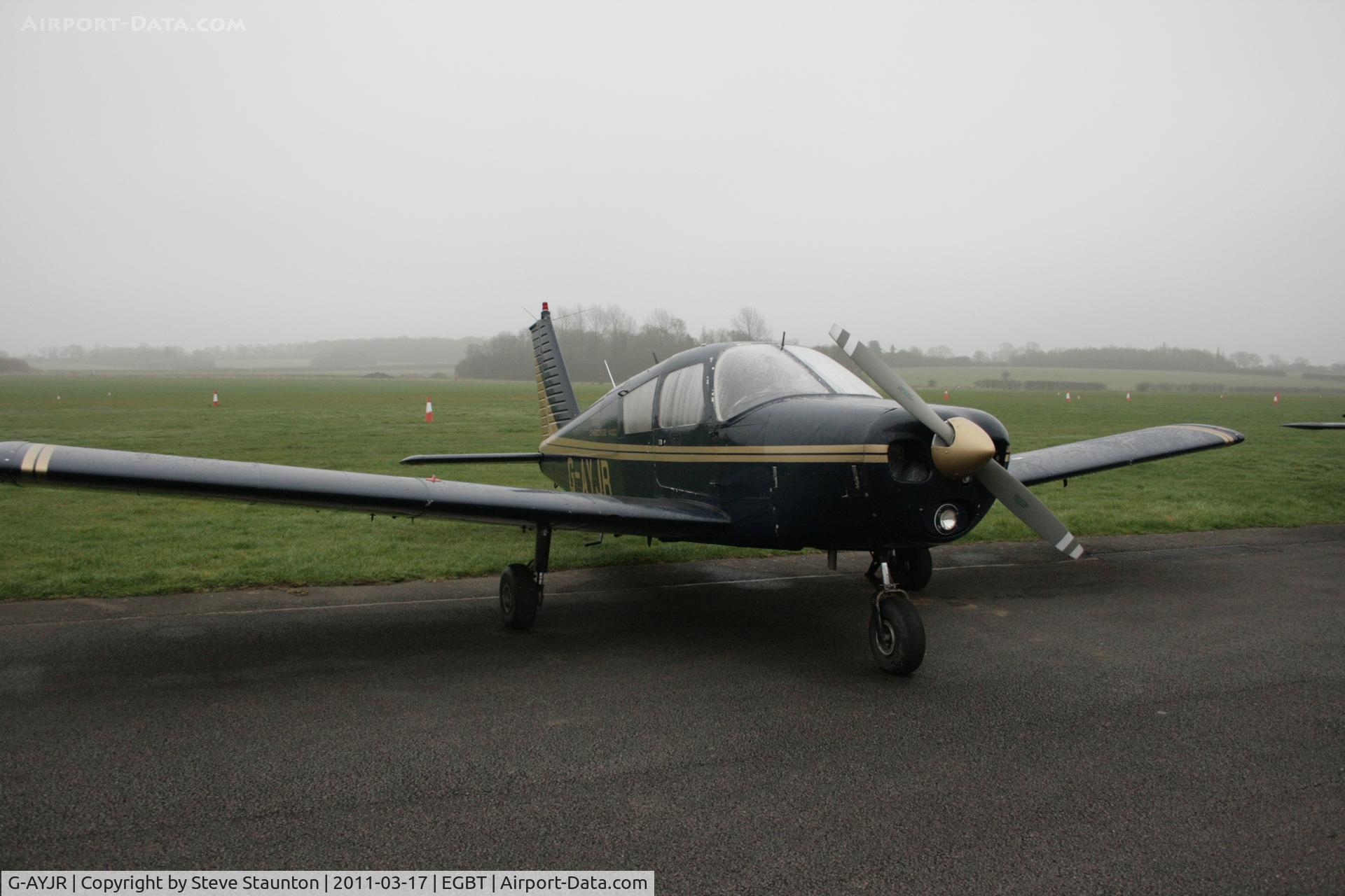 G-AYJR, 1970 Piper PA-28-140 Cherokee C/N 28-26694, Taken at Turweston Airfield March 2010