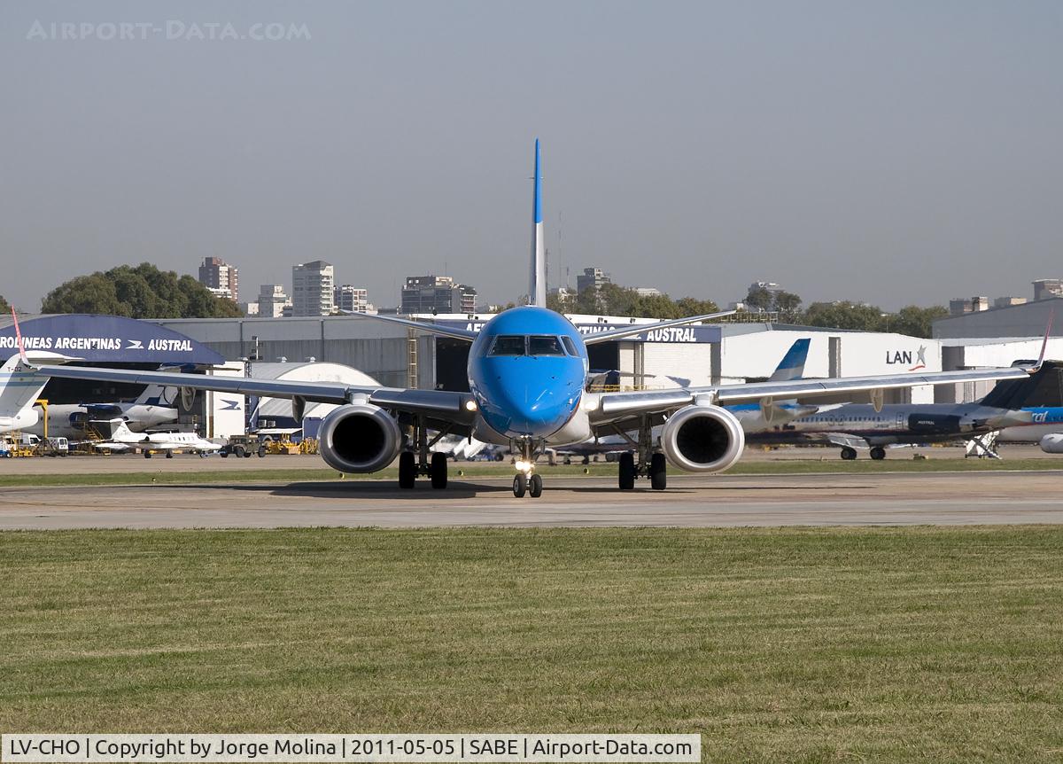 LV-CHO, 2010 Embraer 190AR (ERJ-190-100IGW) C/N 19000395, Vacating RWY 13.