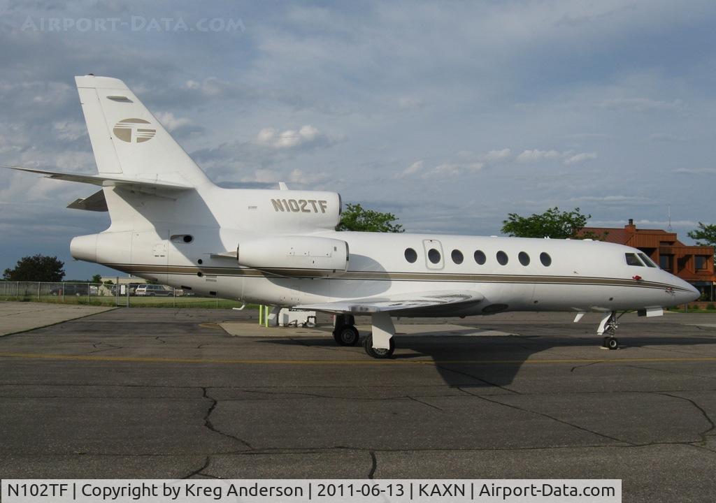 N102TF, 1982 Dassault Falcon 50 C/N 125, Dassault Falcon 50 at the fuel pump.