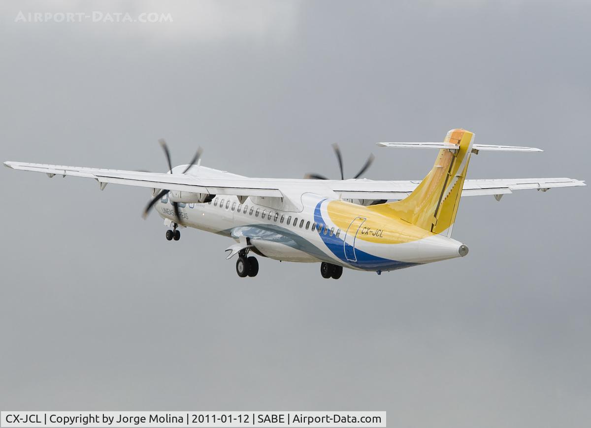 CX-JCL, 2008 ATR 72-212A C/N 805, BQB taking off RWY 13.