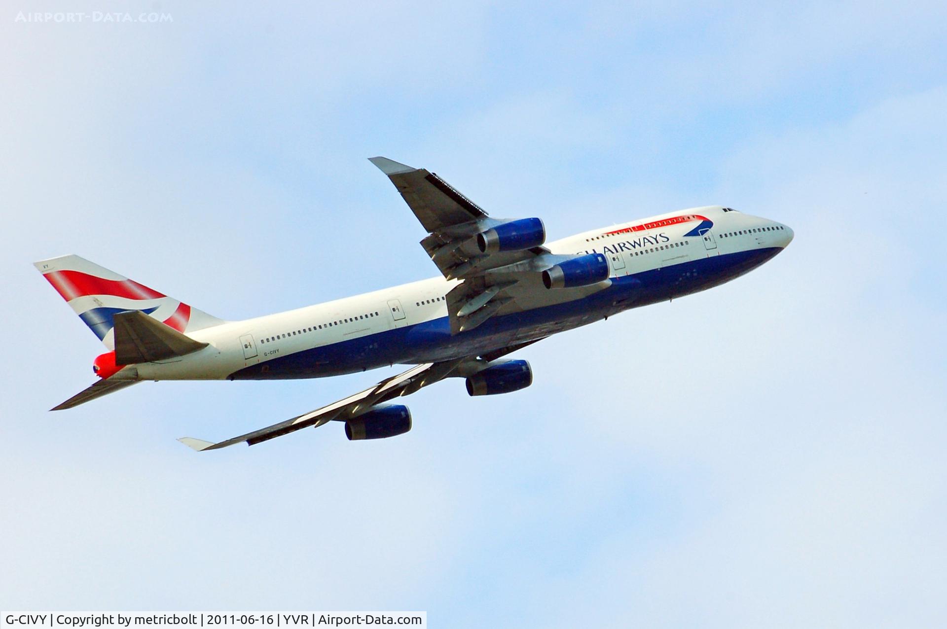 G-CIVY, 1998 Boeing 747-436 C/N 28853, Operating flt BA86 to LHR