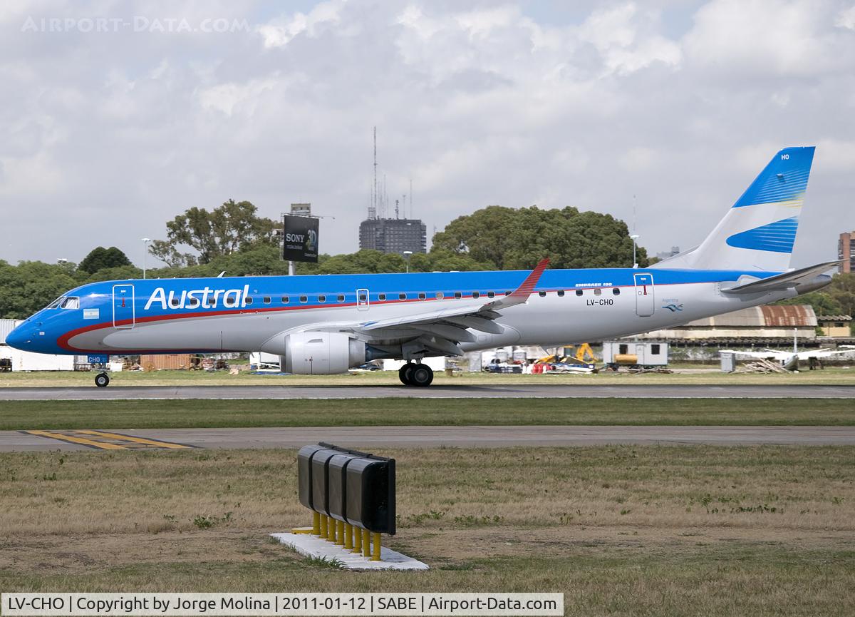 LV-CHO, 2010 Embraer 190AR (ERJ-190-100IGW) C/N 19000395, Landing on RWY 13.