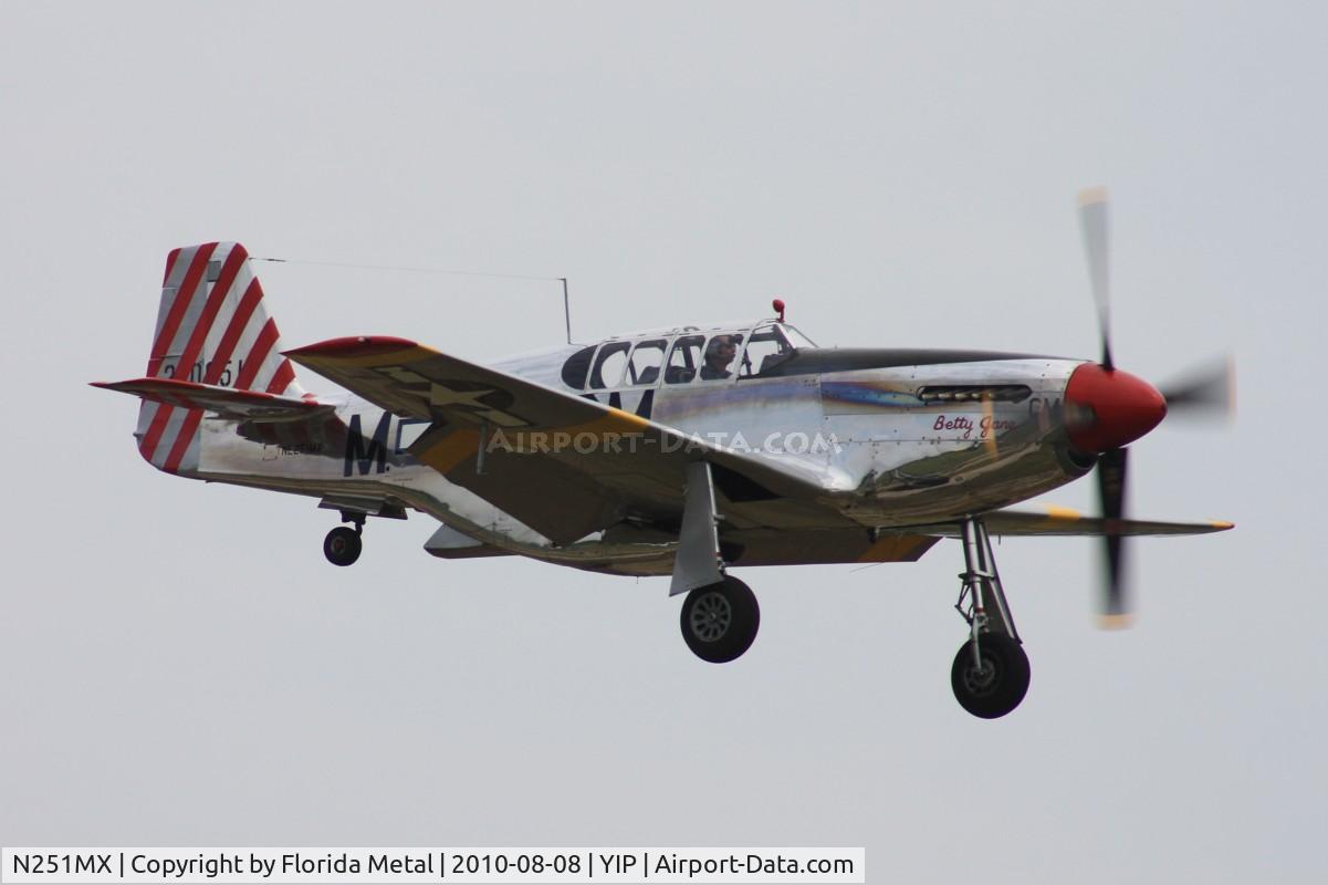 N251MX, 1943 North American P-51C-10 Mustang C/N 103-22730, Betty's Dream