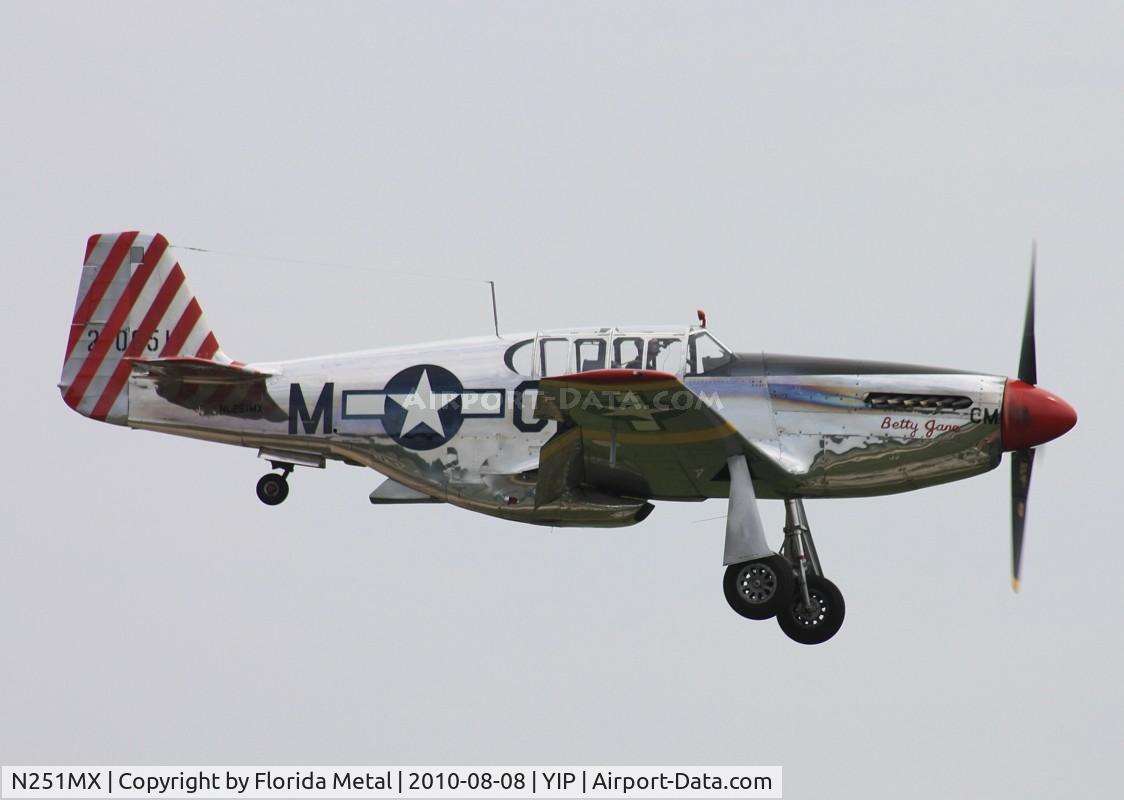 N251MX, 1943 North American P-51C-10 Mustang C/N 103-22730, Betty's Dream