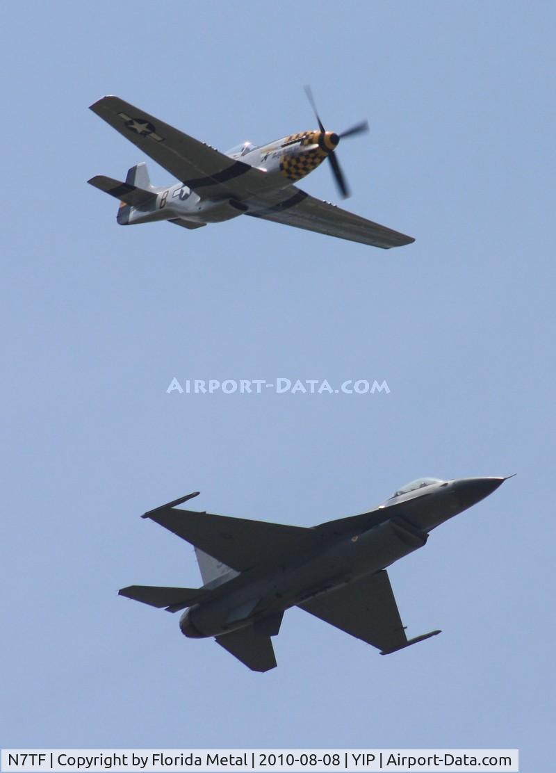 N7TF, 1944 North American P-51D Mustang C/N 44-73856, With F-16